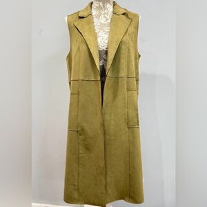 Magaschoni Olive Sleeveless Vest